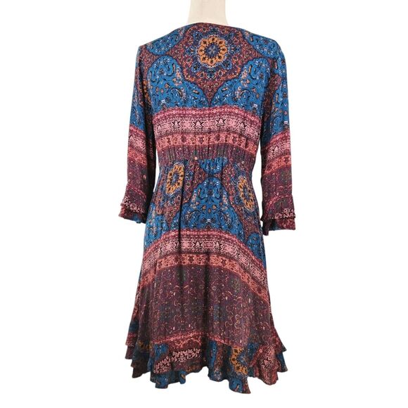 Idyllwind by Miranda Lambert Swing Dress Sz Medium Country Western Boho Ruffled - Picture 11 of 15